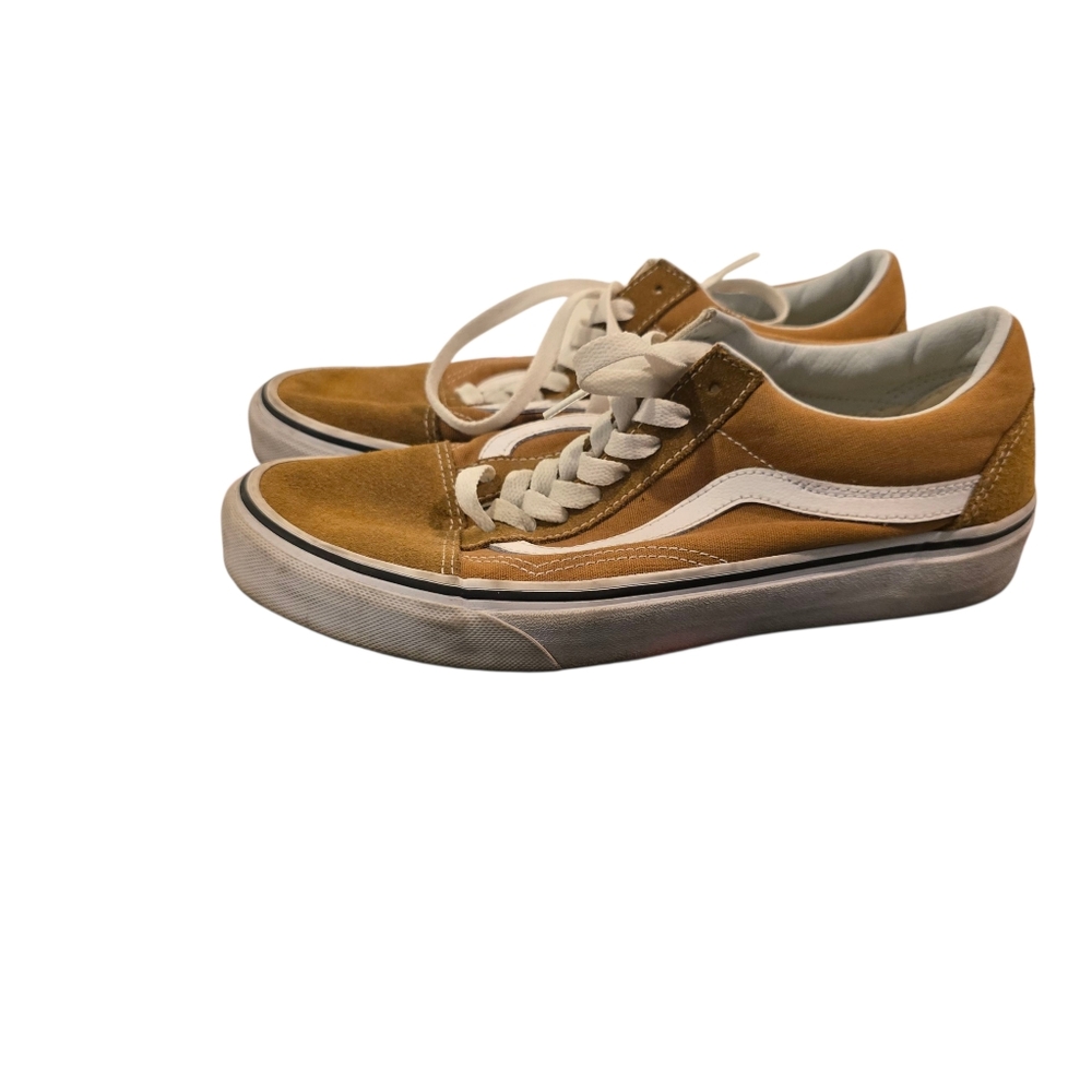 Mustard Yellow Classic Vans Shoes Sneakers Gym Workout Skate Shoes - Picture 3 of 6